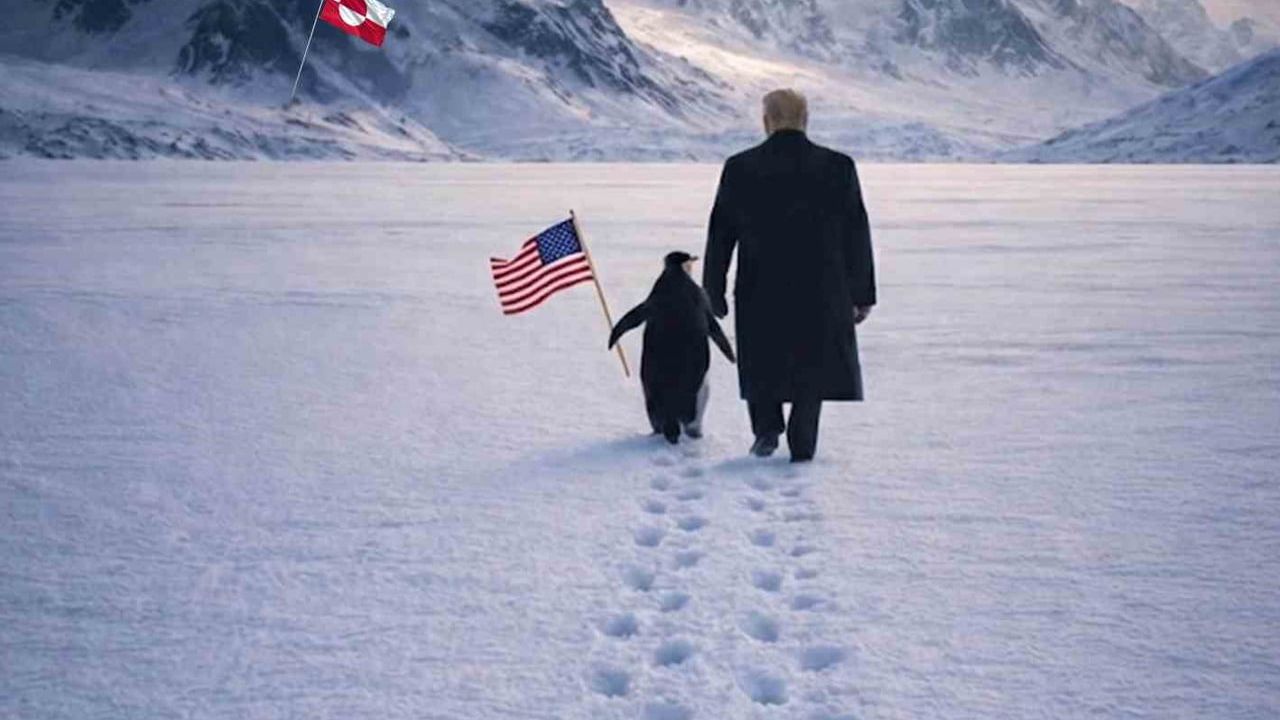 Beyaz Saray'dan 'Nihilist Penguen' ile Trump ve Grönland paylaşımı