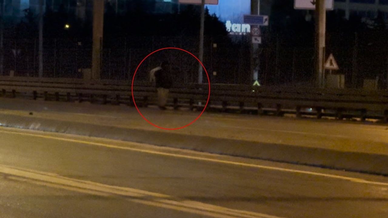 Beylikdüzü'de E-5'te Tehlikeli Yürüyüş: Şahıs Avcılar'a Kadar Yürüdü