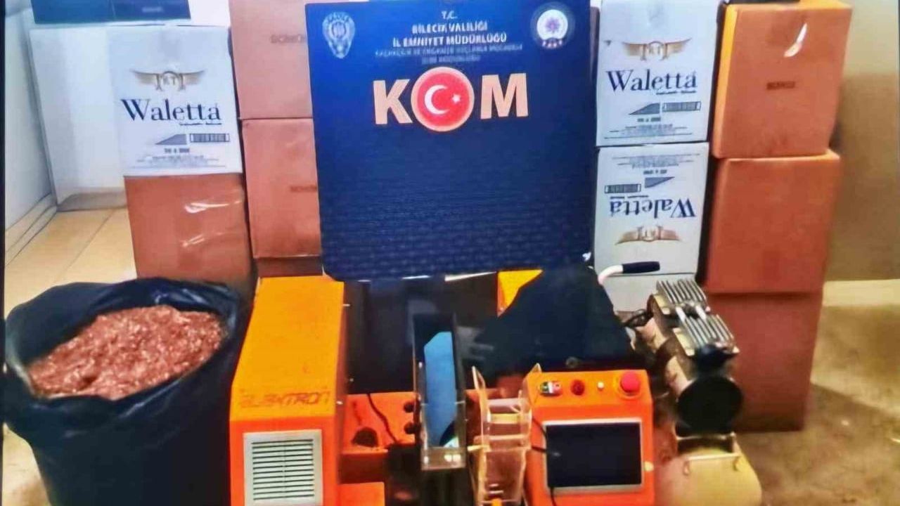 Bilecik'te 127 bin 800 makaron ele geçirildi