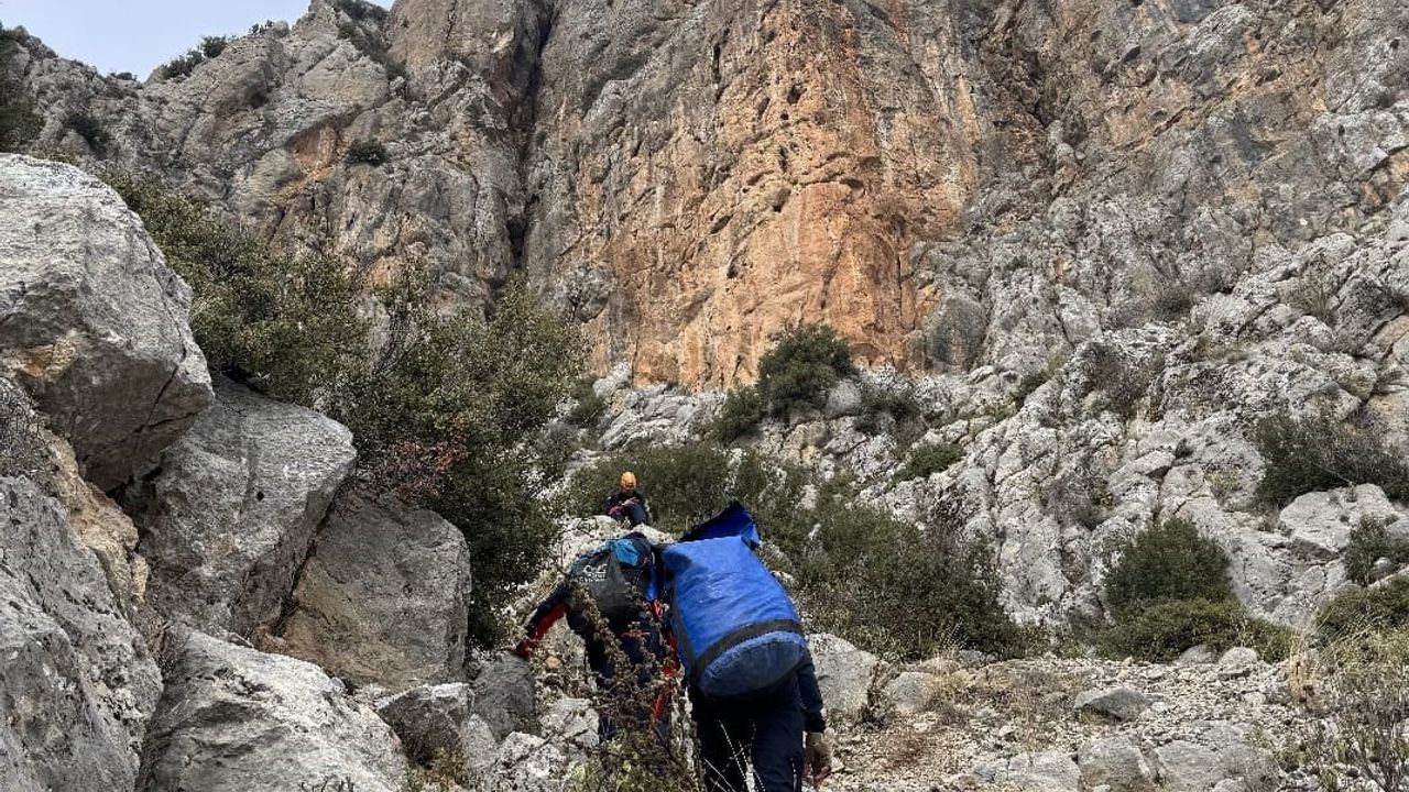 Bucak'ta Dağda Mahsur Kalan Gebe Keçi AFAD Tarafından Kurtarıldı
