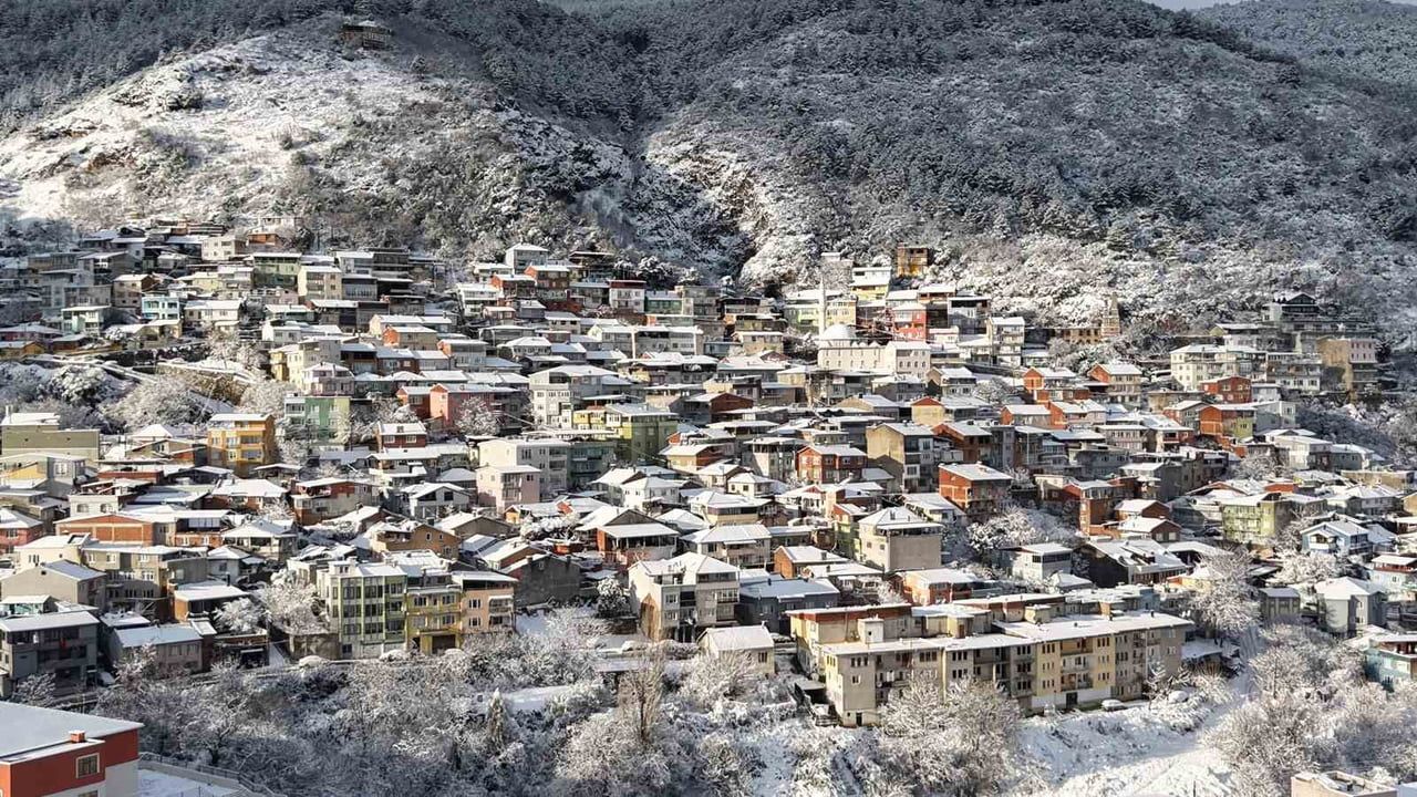 Bursa'da Kartpostallık Kar Görüntüleri