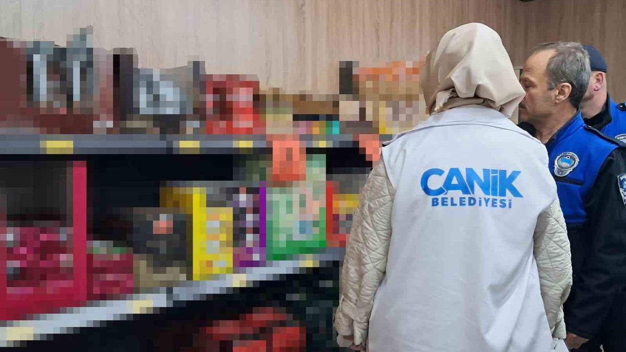 Canik Zabıtası Samsun'da Zincir Marketleri Denetledi