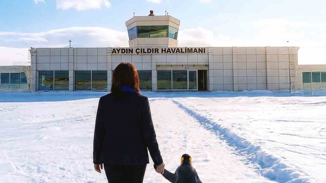 Çerçioğlu'nun Çıldır Havalimanı Paylaşımı 'Nihilist Penguen' ile Viral Oldu