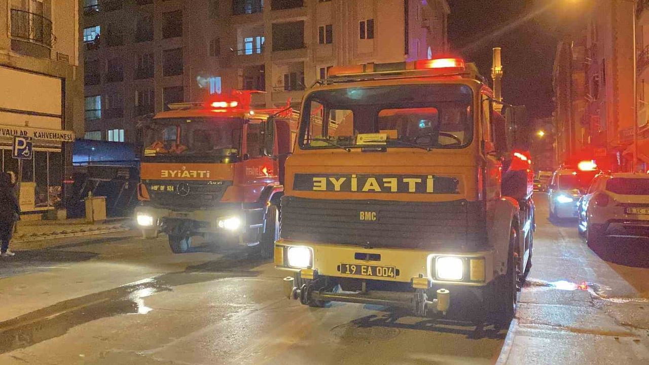 Çorum'da halı yıkama merkezinde yangın: Osmancık Caddesi'nde panik