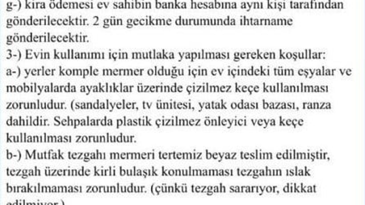 Denizli'de Aylık 35 Bin Liraya Kiralık Daire: 26 Maddelik Şart Tartışma Yarattı