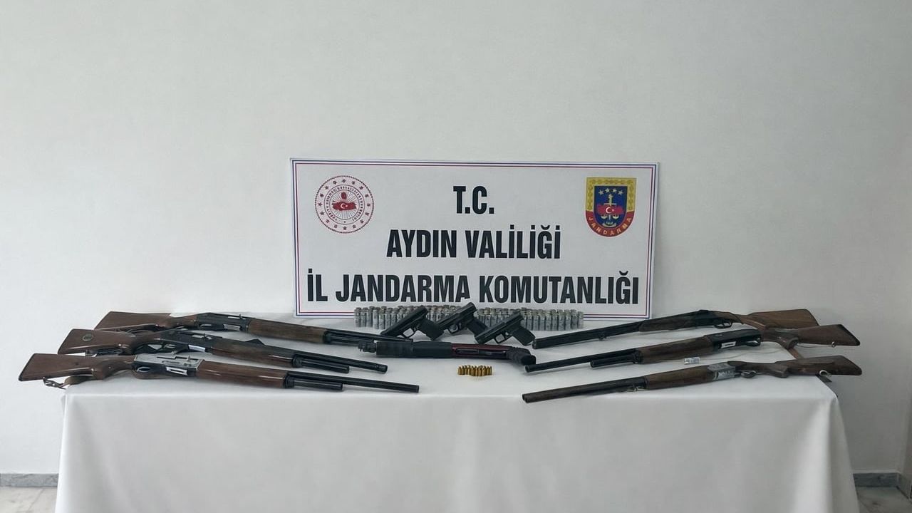 Didim'de Ruhsatsız Silah Operasyonu: 7 Gözaltı, Çok Sayıda Silah Ele Geçirildi