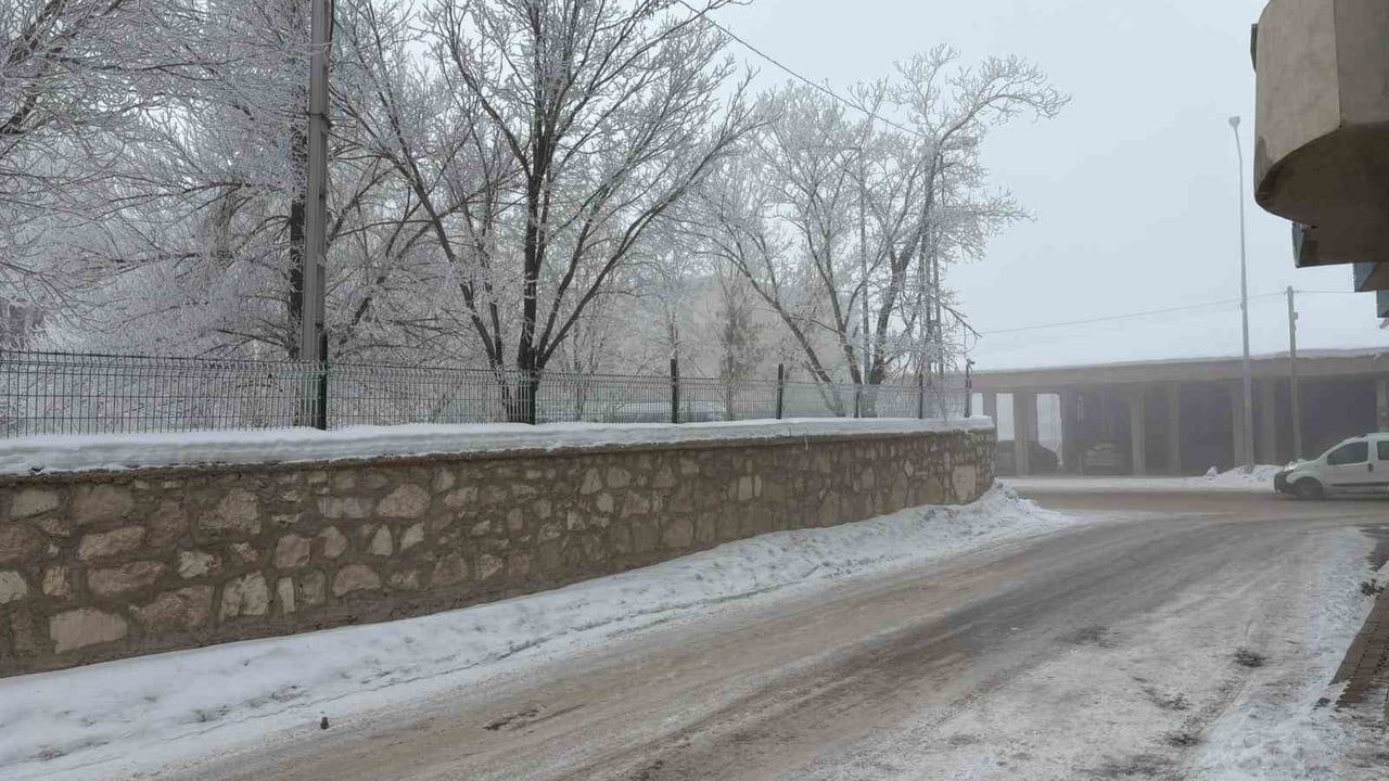 Diyadin'de Yoğun Sis: Görüş 20 Metreye Düştü