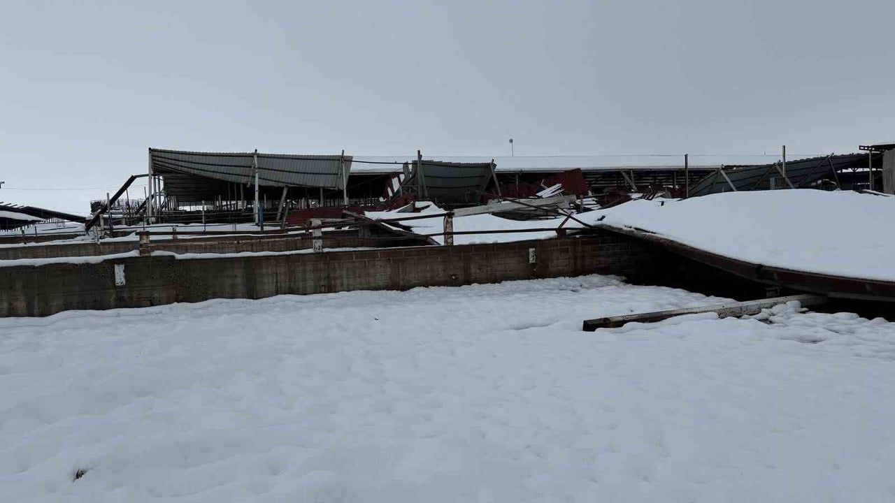 Diyarbakır Bismil'de Kar Çöküşü: 12 Çırçır Fabrikasının Çatısı Çöktü