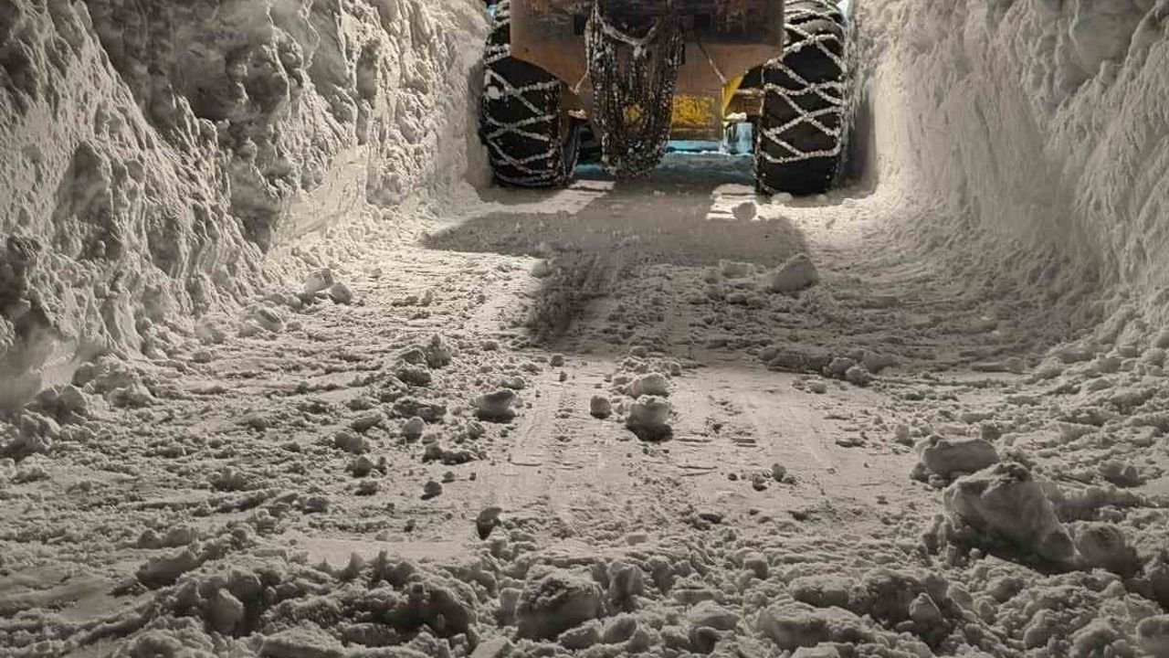 Elazığ Karakoçan'da Kar Kalınlığı Bir Metreye Yaklaştı