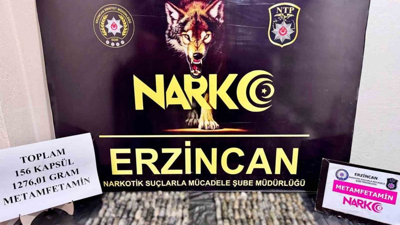 Erzincan'da 1 kilo 276,01 gram metamfetamin ele geçirildi: 3 tutuklama