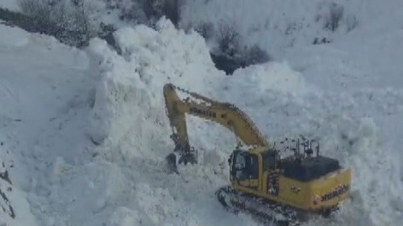 Erzincan'da Başbağlar Köy Yoluna Çığ Düştü