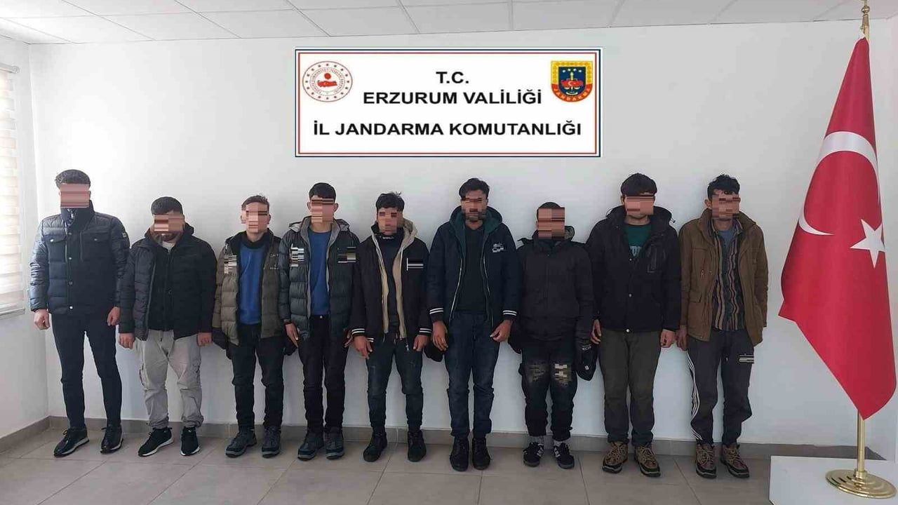 Erzurum'da Jandarma’dan Düzensiz Göçmen Operasyonu: 7 Yakalandı, 2 Organizatör Tutuklandı