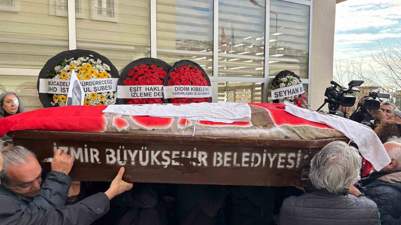 Eski İHD İzmir Şube Başkanı Ali Aydın son yolculuğuna uğurlandı