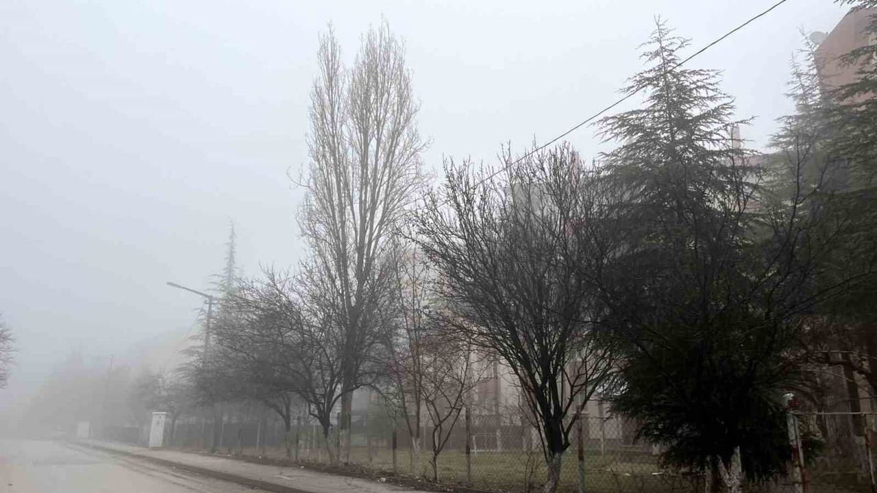 Eskişehir'de Yoğun Sis Çankaya Mahallesi'nde Görüşü Azalttı