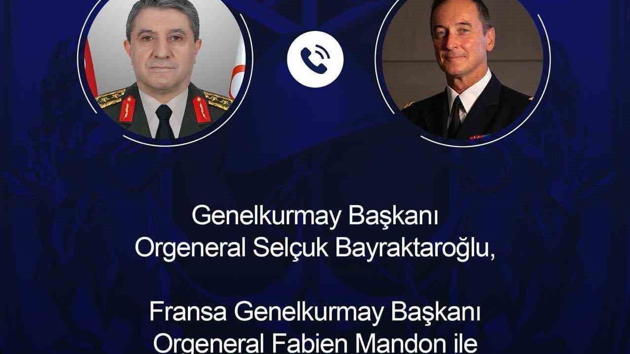Genelkurmay Başkanı Bayraktaroğlu, Fransız Mevkidaşı Mandon ile Telefon Görüştü