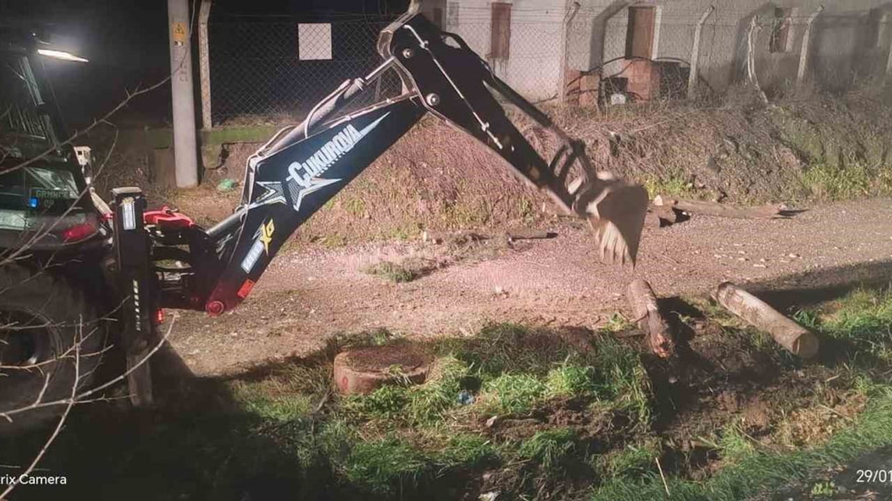 Germencik'te Fırtına Mursallı Mezarlığı'nda Ağaçları Devirdi — Belediye Hızlı Müdahale
