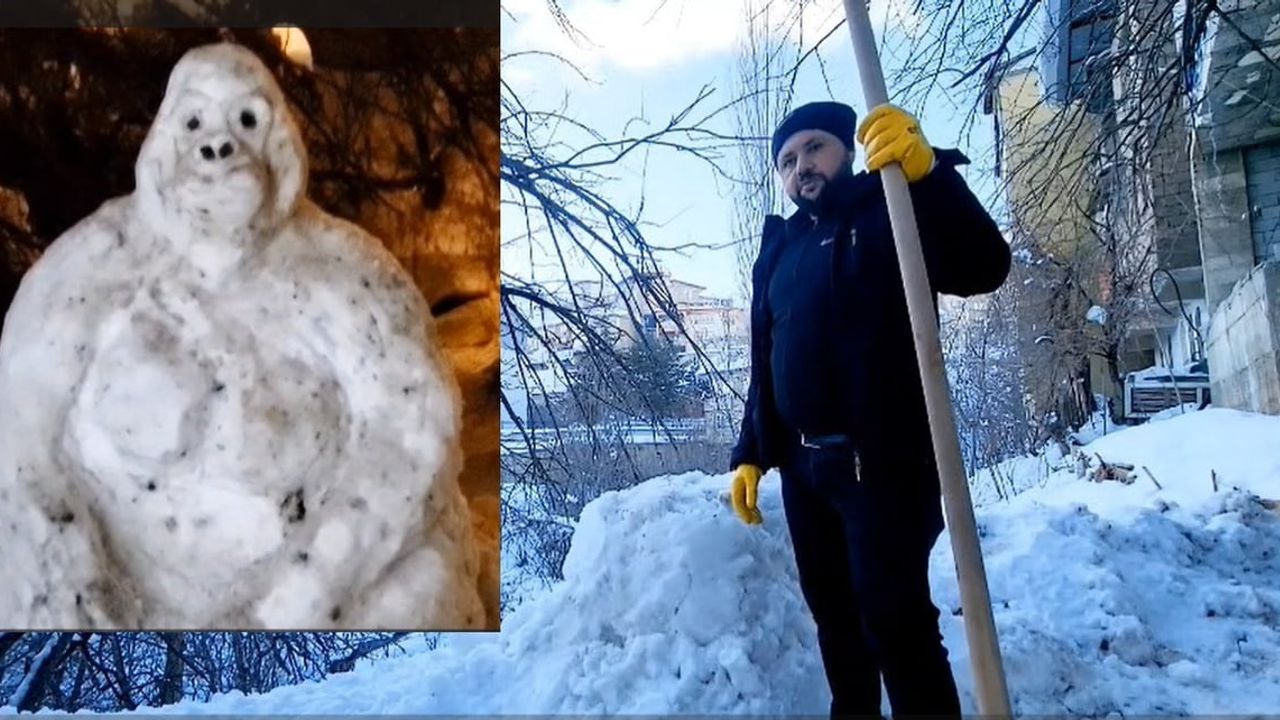 Hakkari'de Kardan Goril: İlhan Kayhan'ın Kar Sanatı