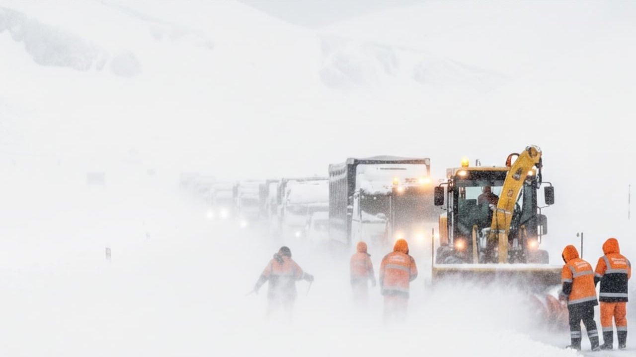 Hakkari'de Yüksekova-Şemdinli Yolu Tipi ve Çığ Riski Nedeniyle Kapandı
