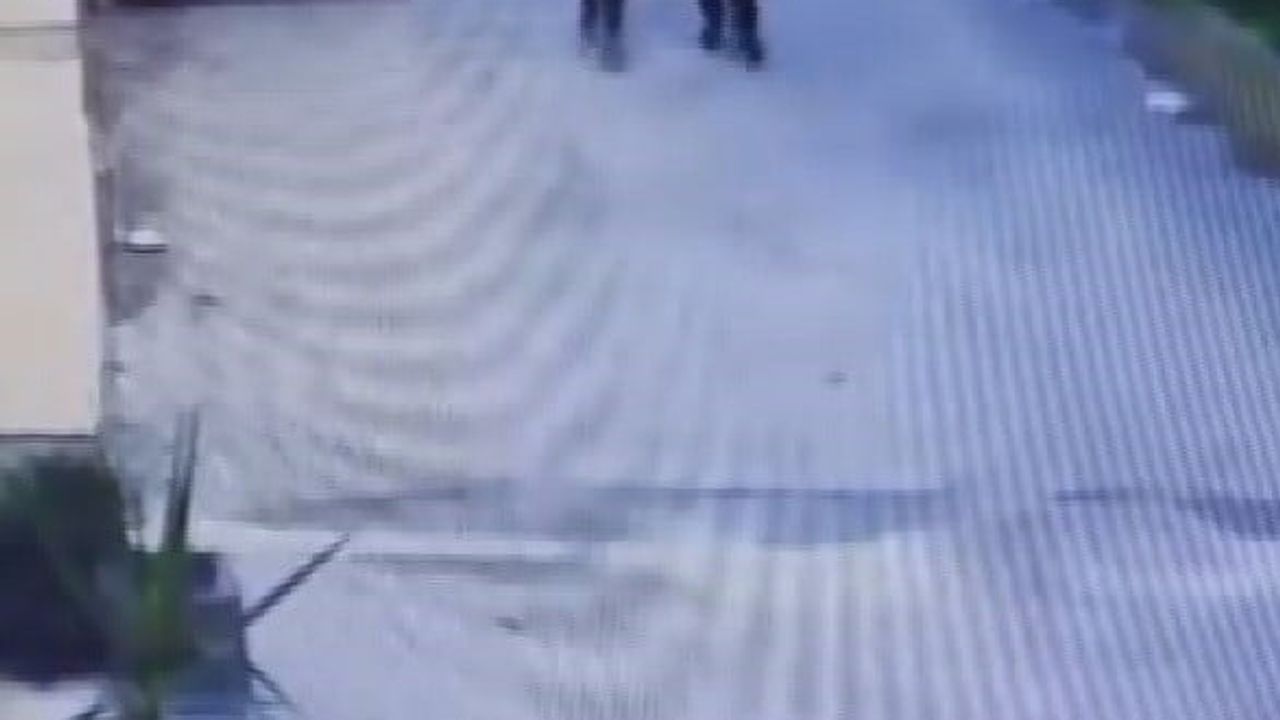 Hatay'da Duvardaki Telefonu Çalan Anne ve Çocuk Güvenlik Kamerasında