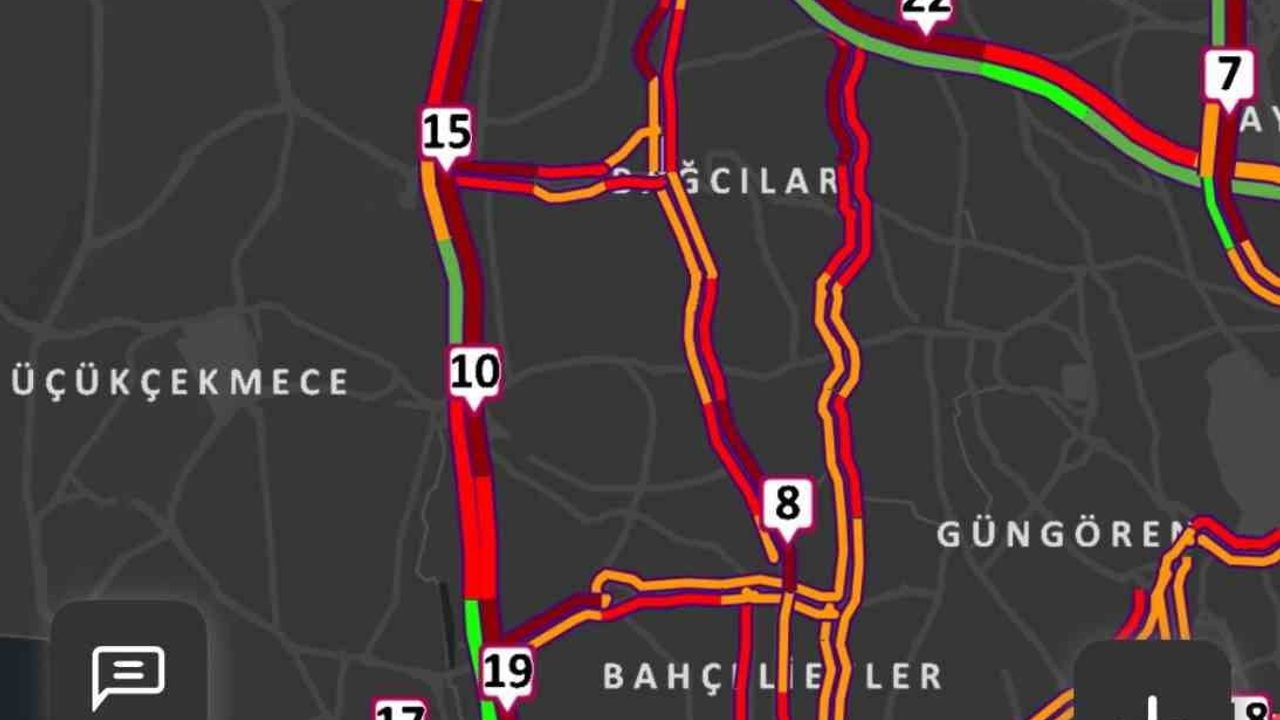 İstanbul’da Trafik Yoğunluğu %87’ye Ulaştı — D-100’de Durma Noktası