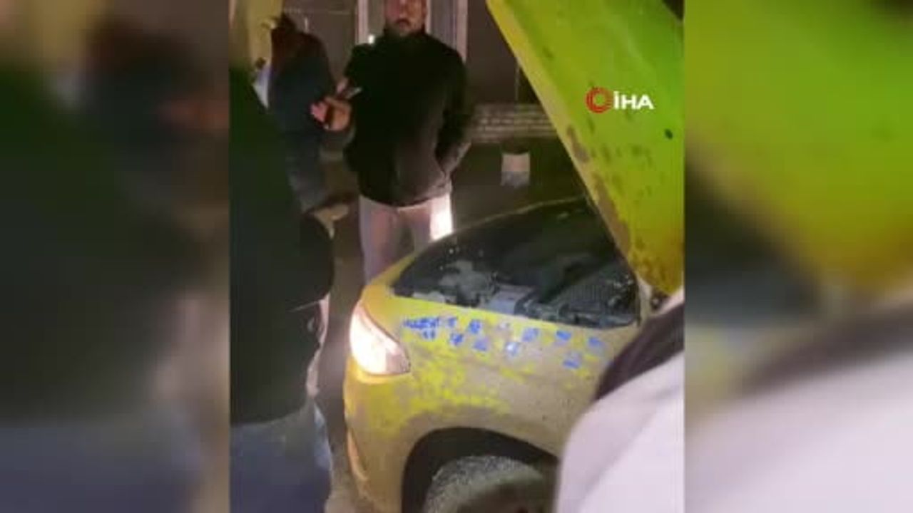 İstanbul Havalimanı'nda Taksi Sürücüsüne Saldırı: Araç Çamura Saplandı