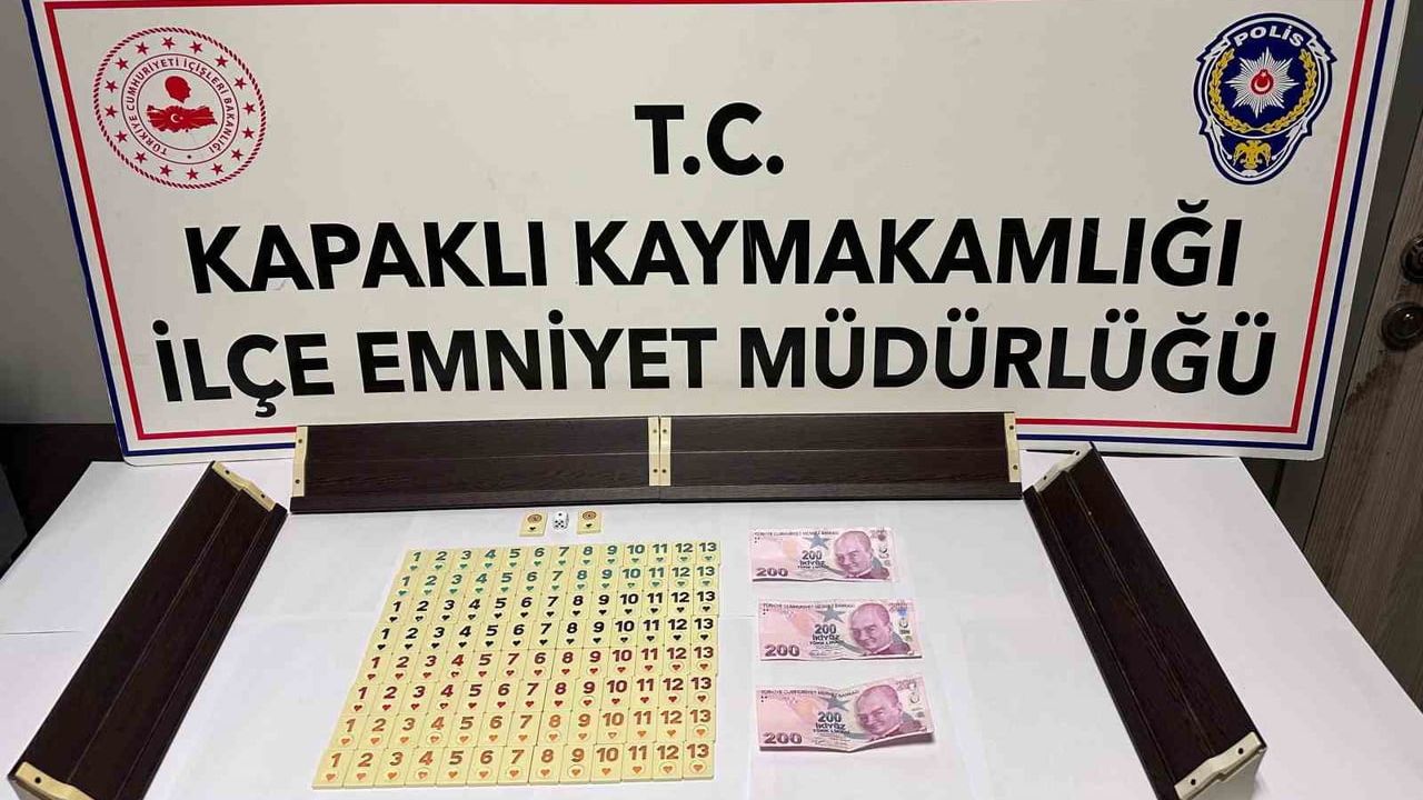 Kapaklı’da çayevinde kumar operasyonu: 46 bin 416 lira ceza