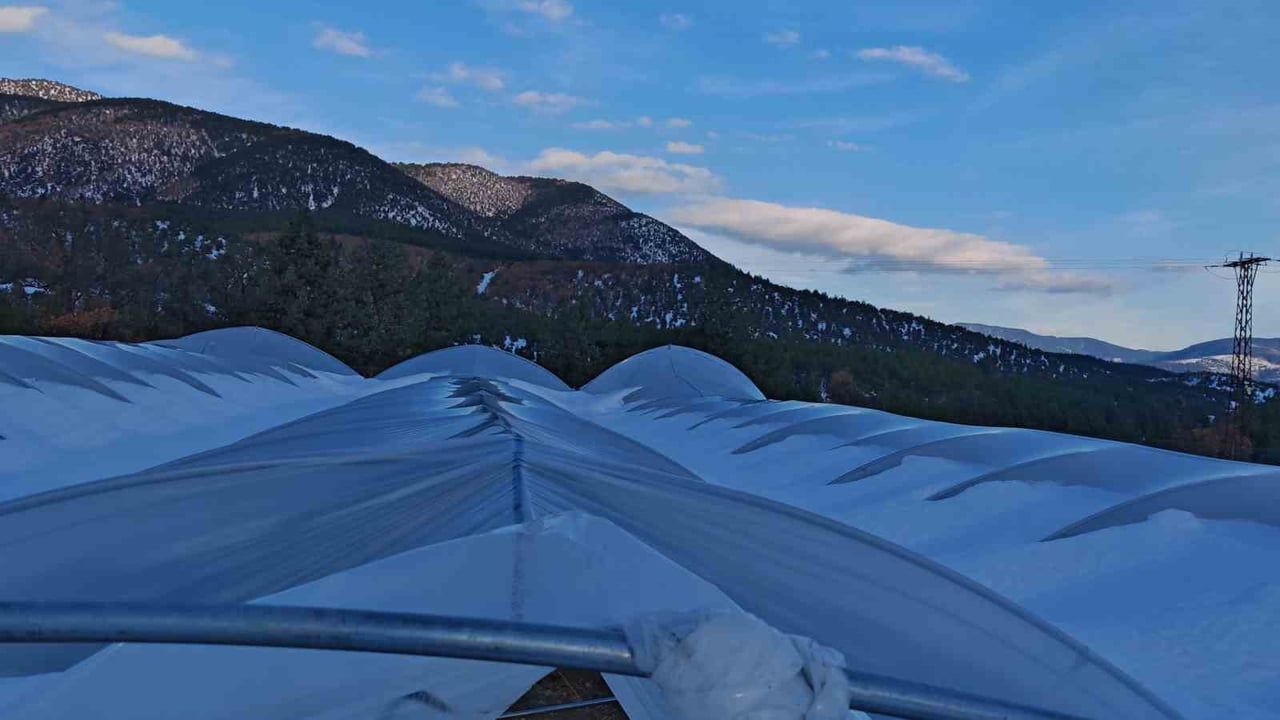 Karabük'te Seralar Çöktü: Kar Altında Kalan Çiftçi Komşularıyla Kurtarıldı