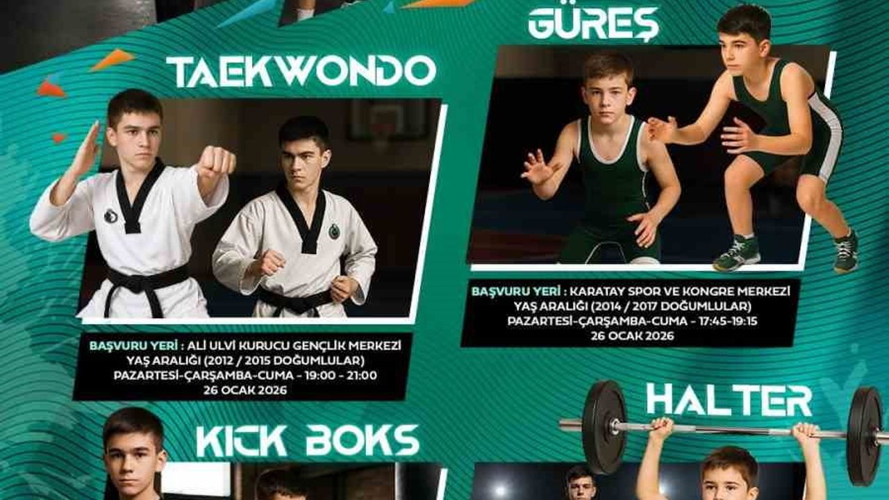 Karatay Belediyespor altyapı seçmeleri başlıyor — Taekwondo, Güreş, Kick Boks, Halter