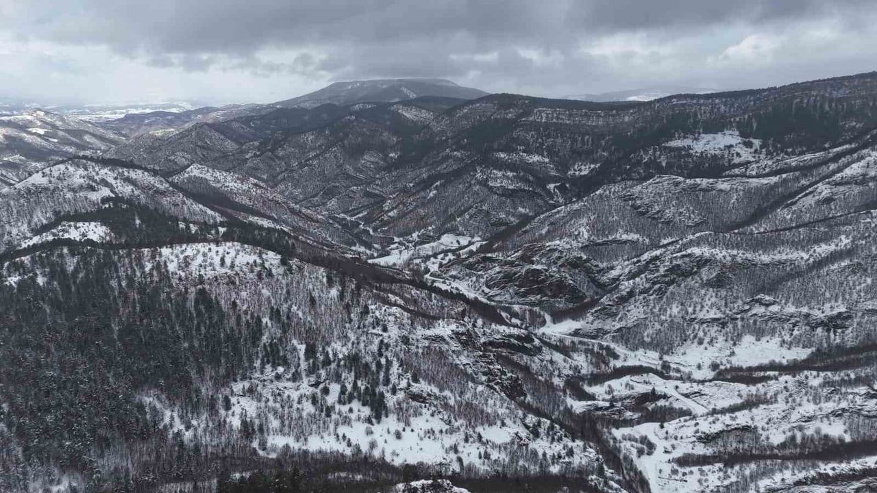Kastamonu İhsangazi’de Kartpostallık Kar Manzaraları