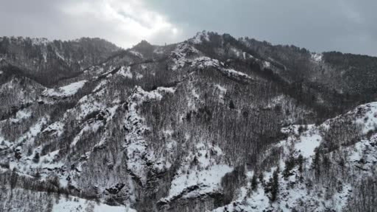 Kastamonu İhsangazi'de Kartpostallık Kar Manzaraları