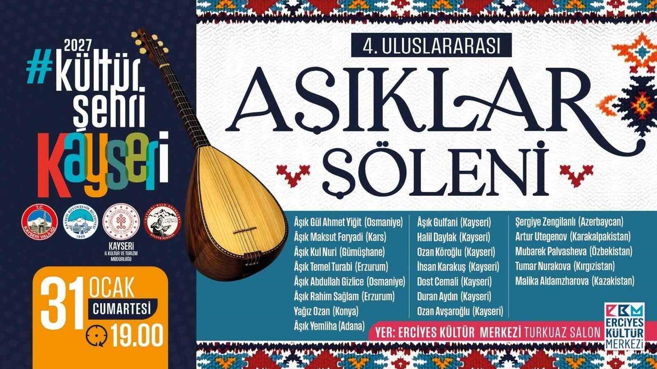 Kayseri 4. Uluslararası Âşıklar Şöleni Erciyes’te Sahne Alıyor