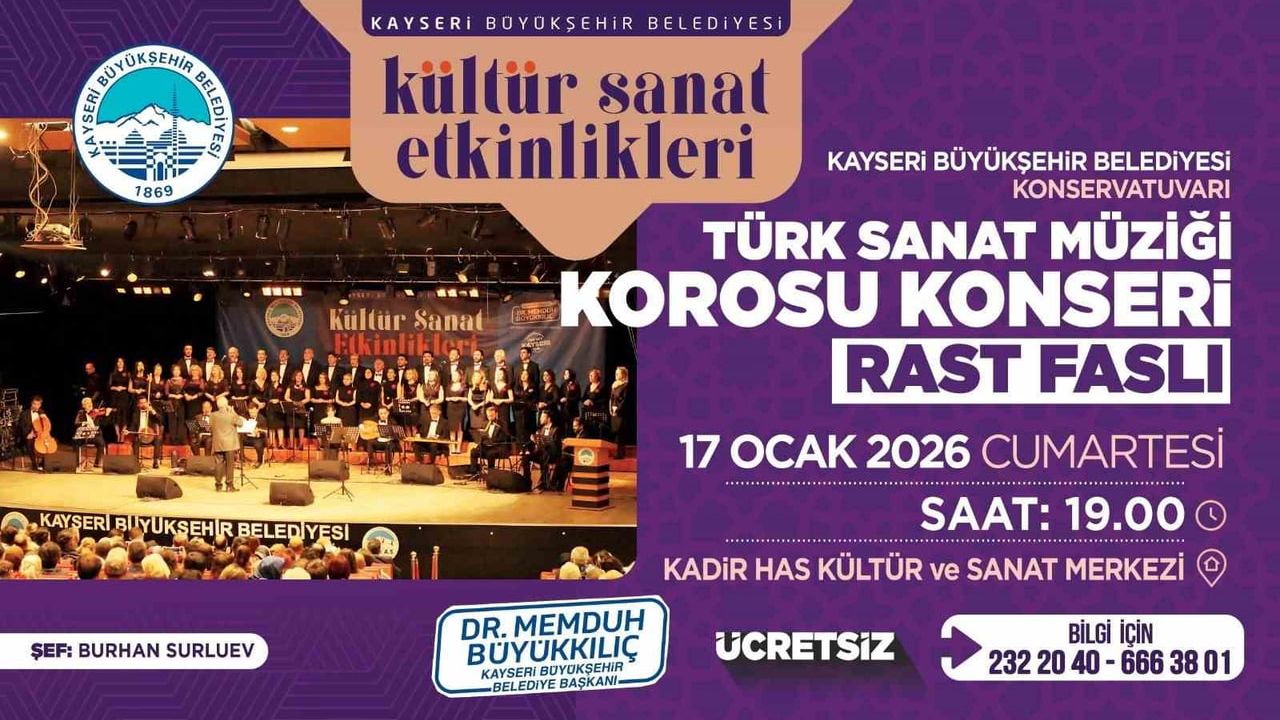 Kayseri’de Rast Faslı Ziyafeti: Türk Sanat Müziği Konseri