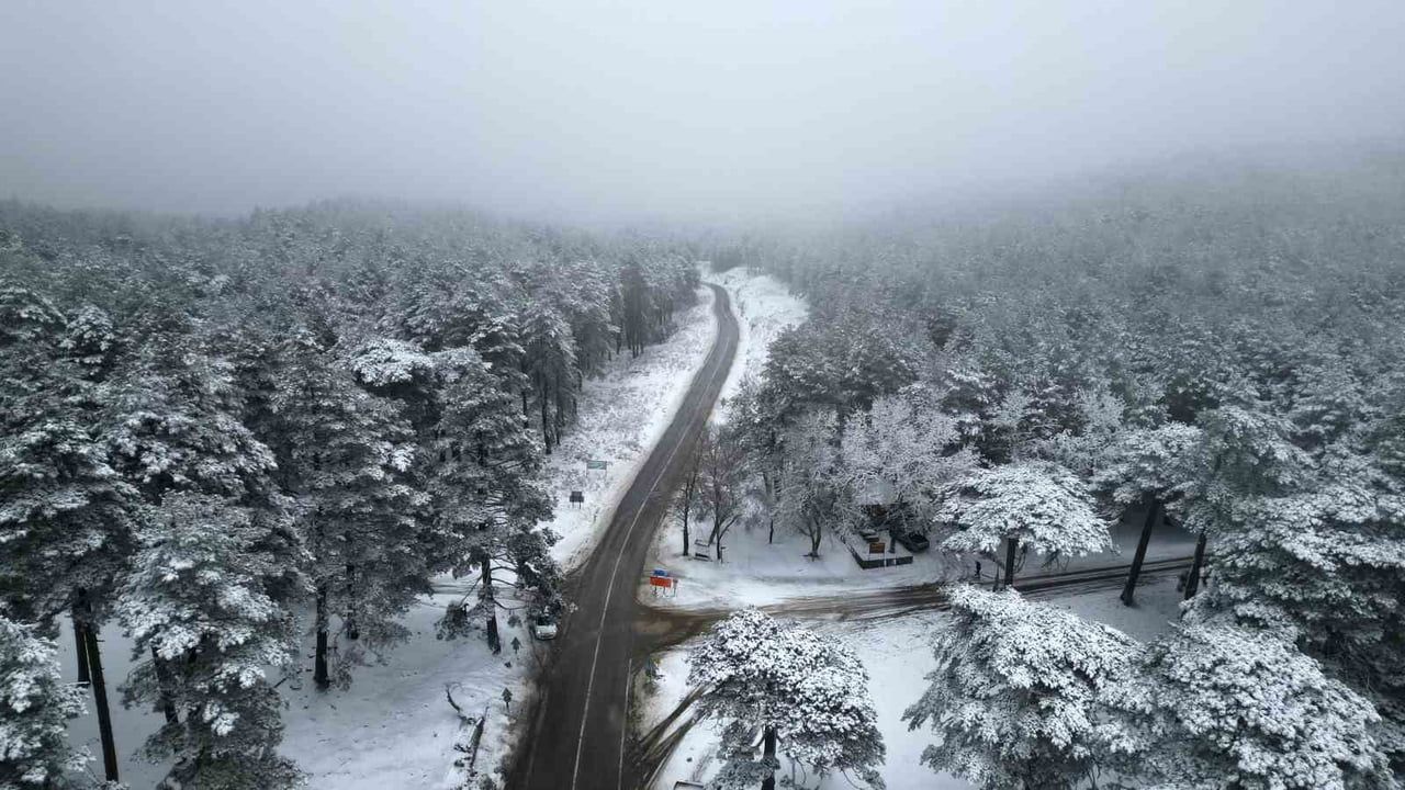 Kazdağları Karla Beyaza Büründü — Dron Görüntüleri Nefes Kesti