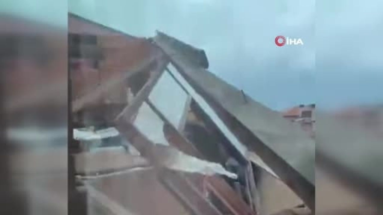 Kocaeli'de Şiddetli Fırtına: Çatılar Uçtu, Ağaçlar Devrildi