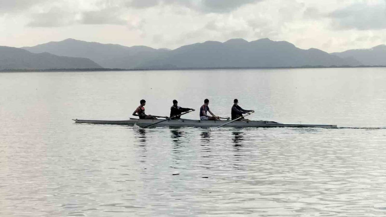 Köyceğiz'de Yarıyıl Tatili Kürek Okulu Devam Ediyor