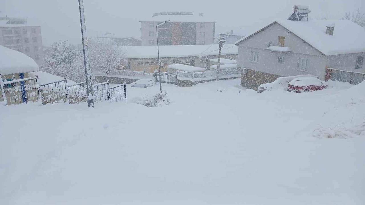 Kulp’ta 10 Yılın En Yoğun Karı: Araçlar ve Yollar Kar Altında