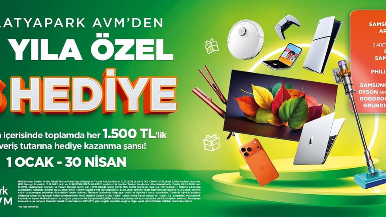 MalatyaPark AVM’den 16. Yıla Özel Büyük Çekiliş