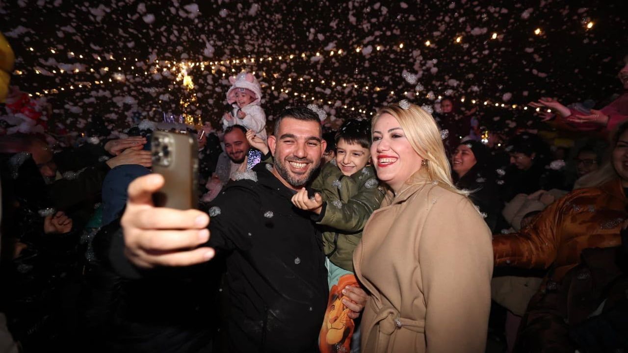 Merkezefendi Kış Festivali'nde Eğlence ve Yapay Kar