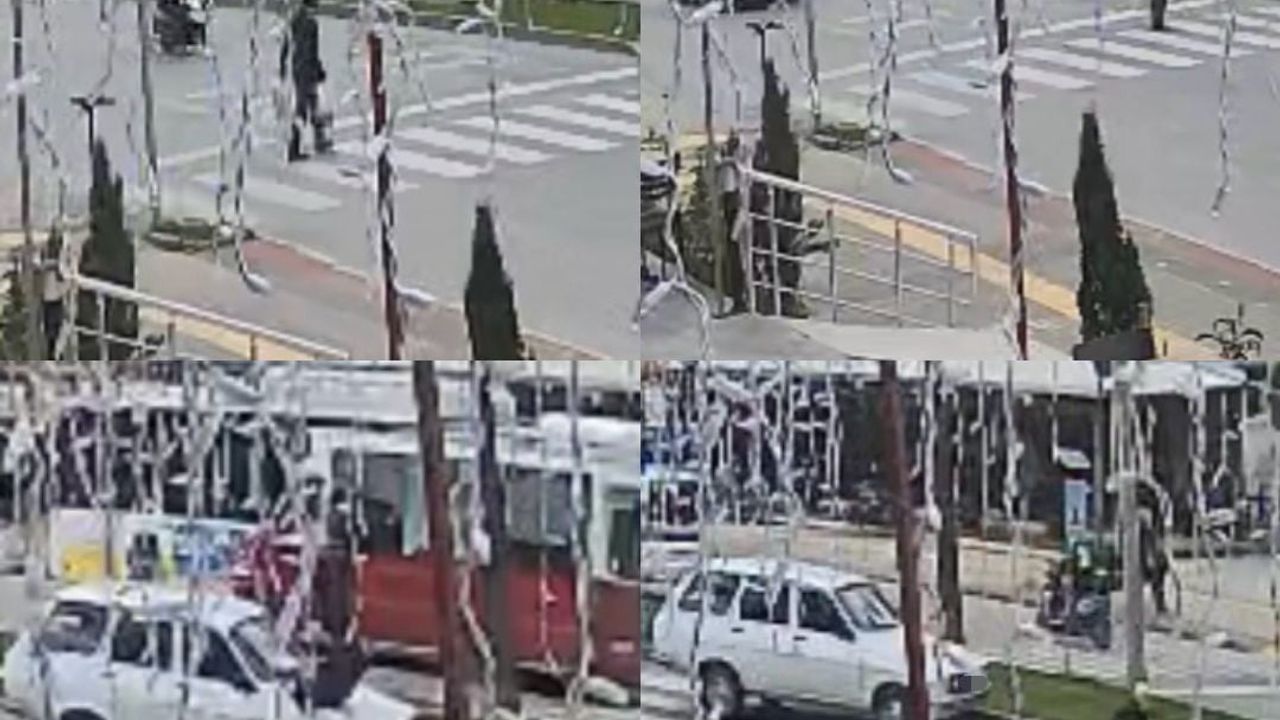 Mersin'de Yaya Geçidinde Otomobilin Çarpma Anları Kamerada