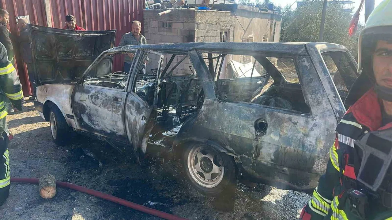 Mersin Mut’ta Oto Tamirhanesinde Yangın: Araç Alevlere Teslim