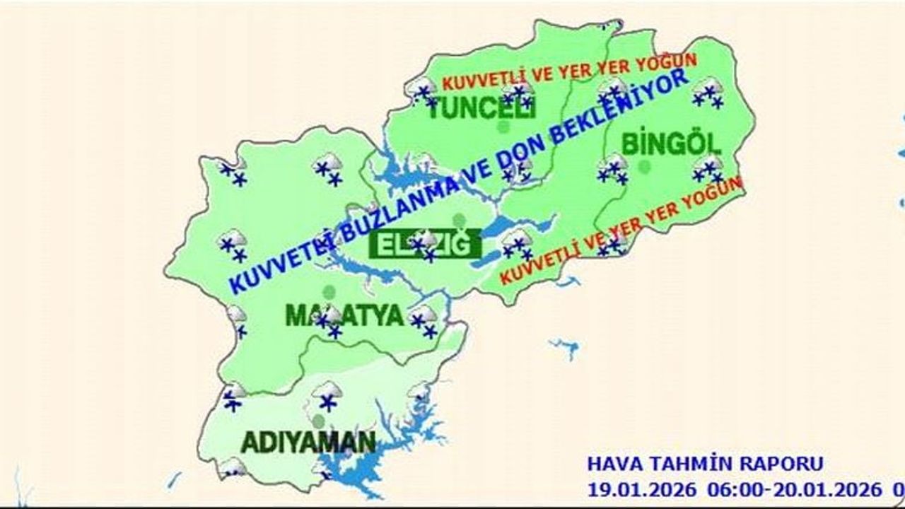 Meteoroloji 13. Bölge'den Kuvvetli Kar, Buzlanma ve Çığ Uyarısı