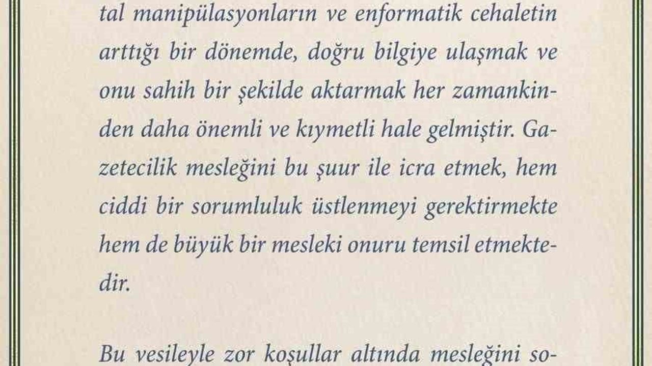 MİT Başkanı İbrahim Kalın'dan 10 Ocak Çalışan Gazeteciler Günü Mesajı