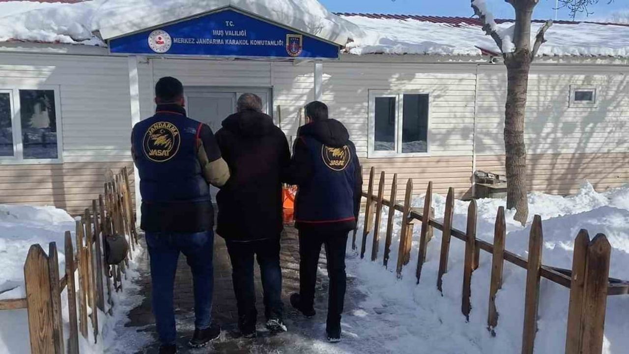 Muş'ta 4 yıl 2 ay hapis cezası bulunan F.S. yakalandı
