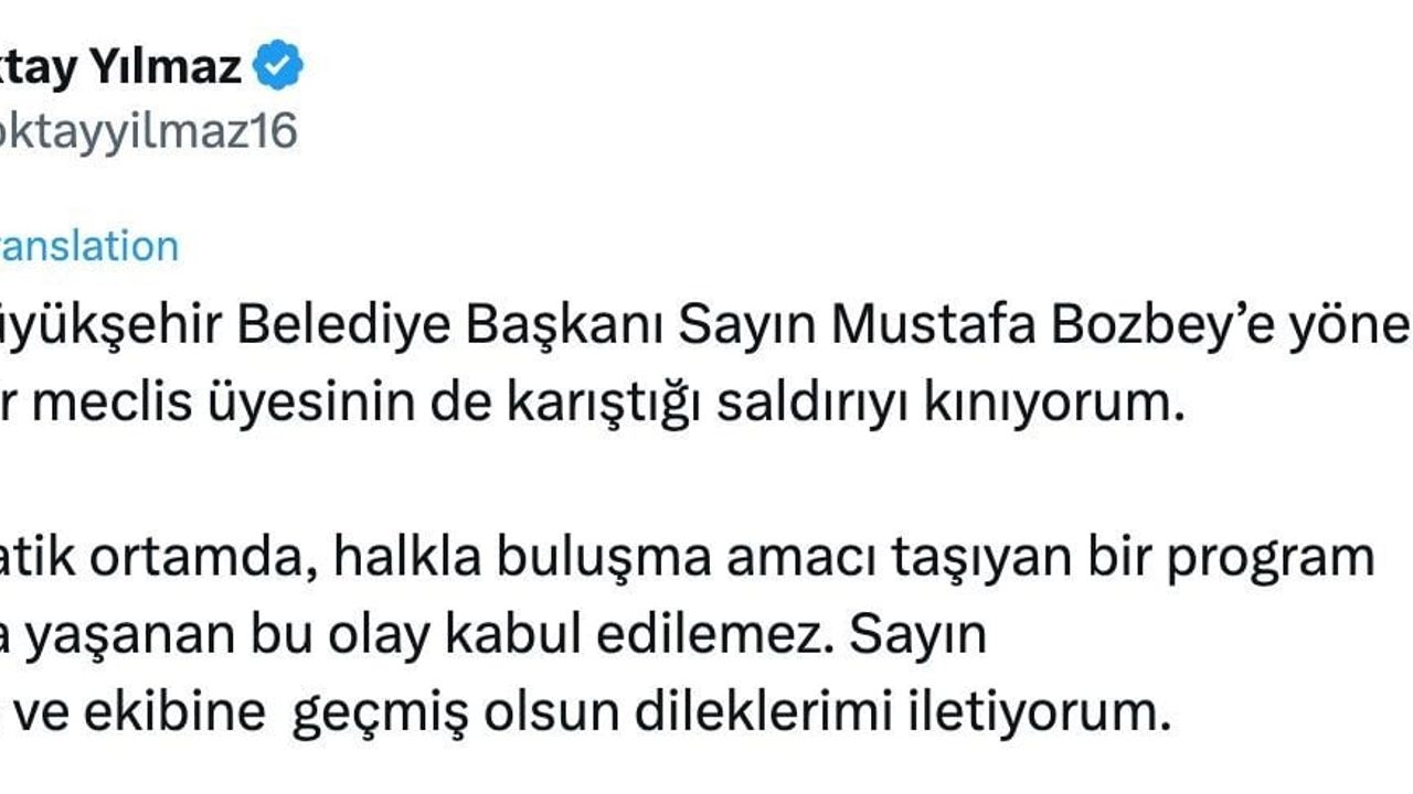 Oktay Yılmaz’dan Sert Tepki: "Bu saldırı demokrati…