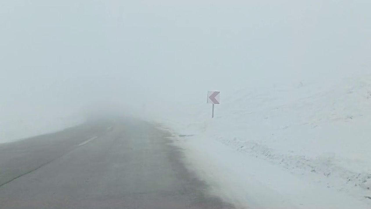 Palandöken Geçidinde Yoğun Sis: Görüş 10 Metreye Düştü