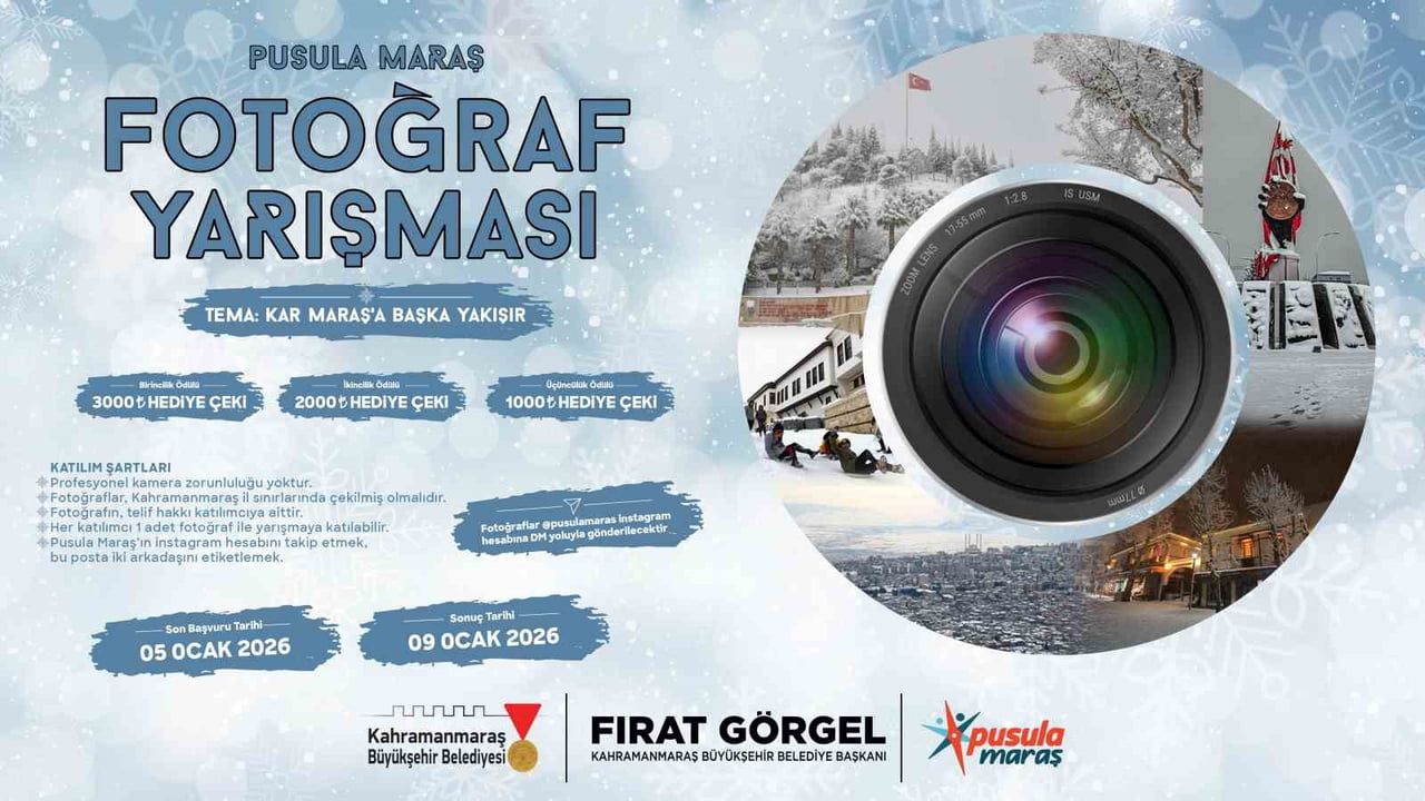 Pusula Maraş'tan 'Kar Maraş’a Başka Yakışır' Fotoğraf Yarışması
