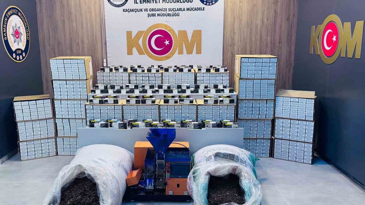 Samsun Çarşamba'da Kaçak Sigara ve Tütün Operasyonu: 280 Bin Makaron, 130 Kg Tütün Ele Geçirildi
