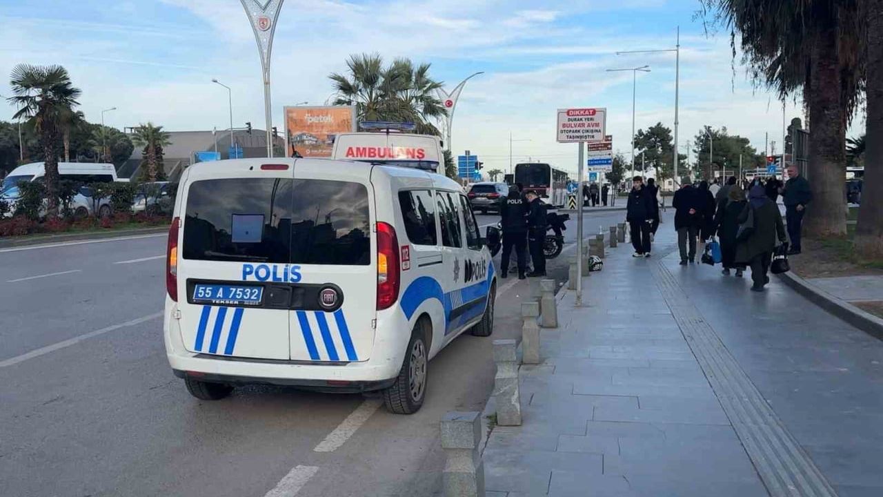 Samsun'da motosikletin yayaya çarpması: 1 yaralı