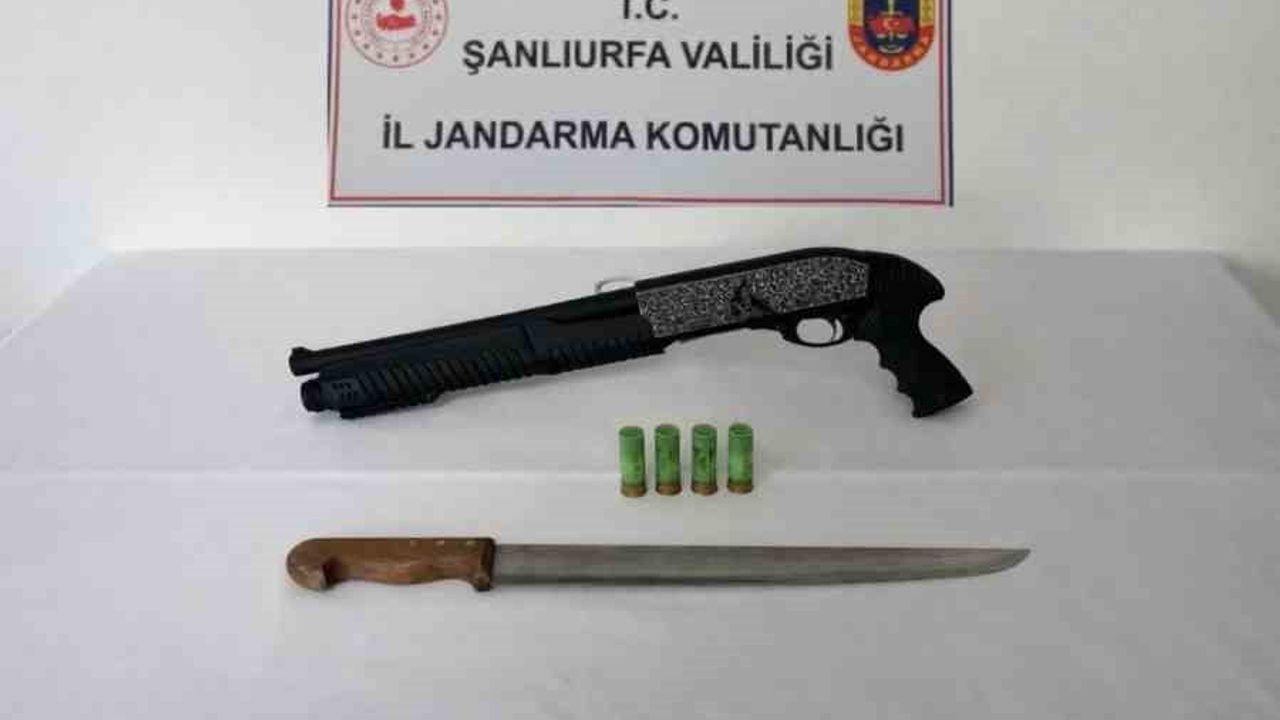 Şanlıurfa'da Jandarma Denetimi: 7 Gözaltı, Ruhsatsız Silahlar Ele Geçirildi