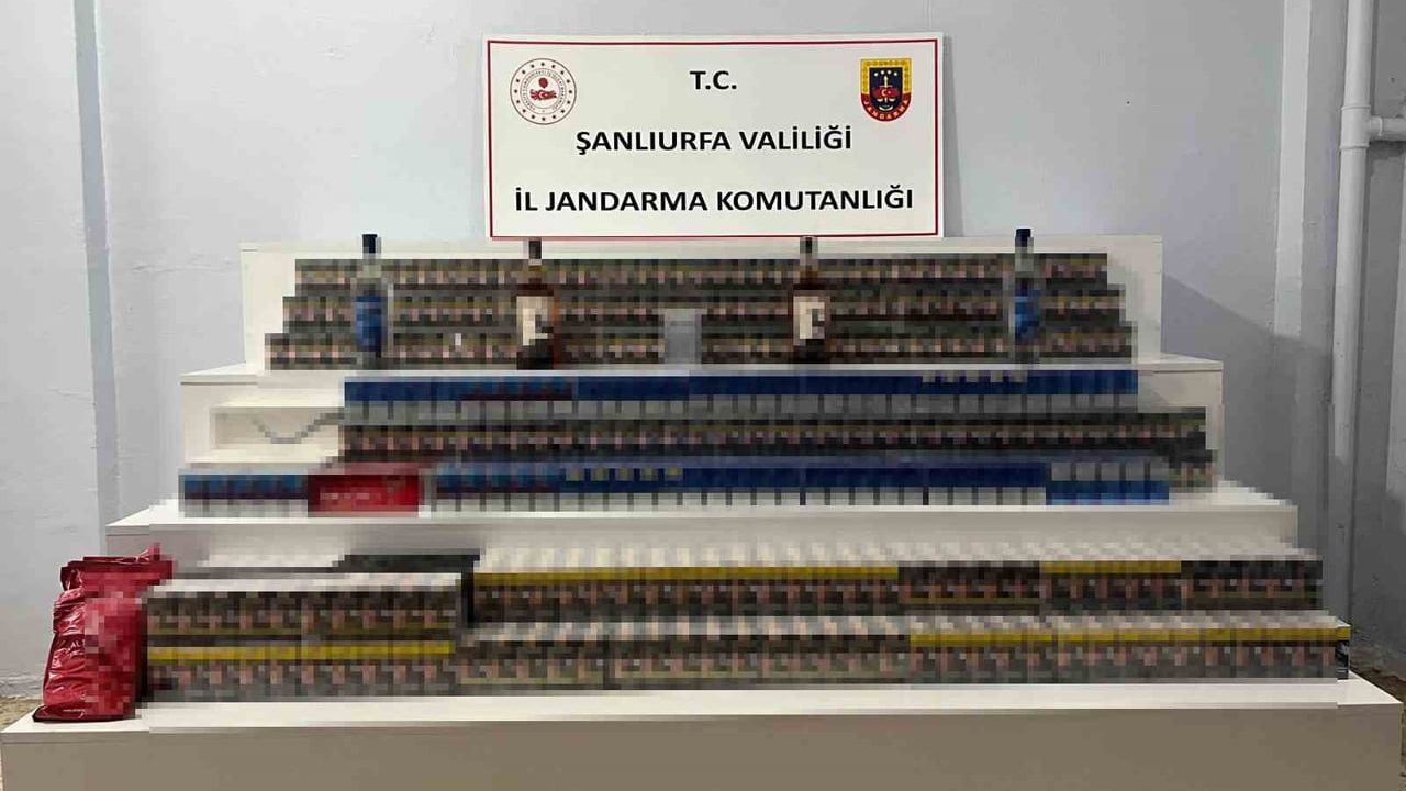 Şanlıurfa Viranşehir’de Kaçak Alkol ve Sigara Ele Geçirildi